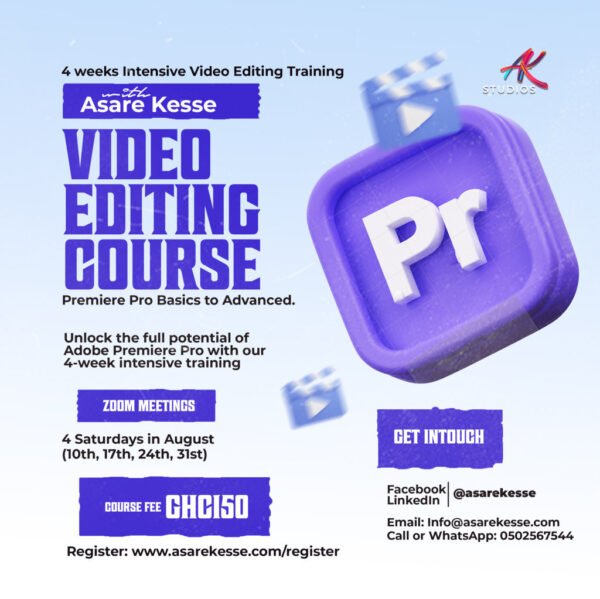 4 Weeks Intensive Video Editing Training